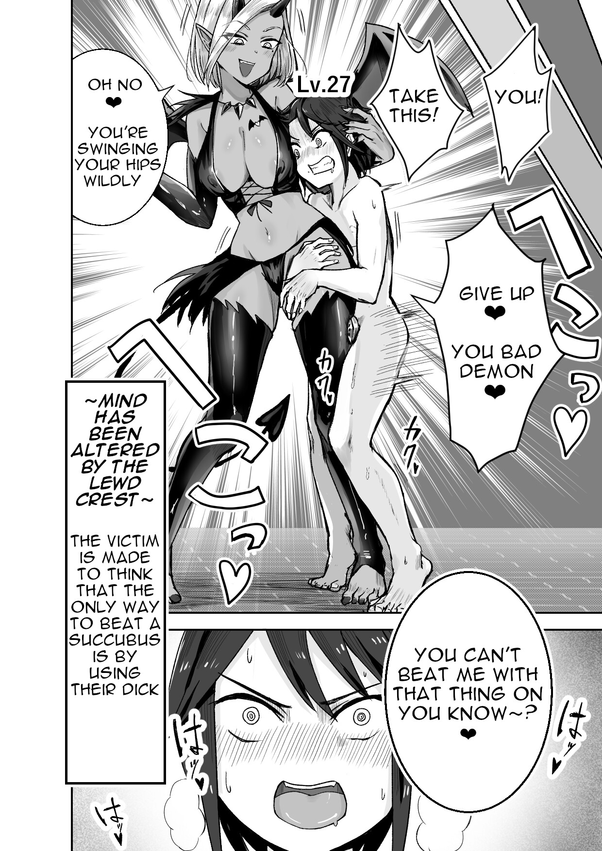 Hentai Manga Comic-Story about Losing to a Succubus and Made to Wear Small Chastity Belt-Read-23